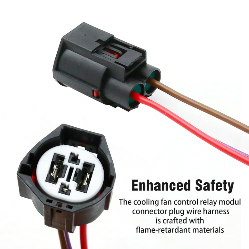 Anxingo 902-209 Cooling Fan Control Module Connector Plug Wire Harness,
