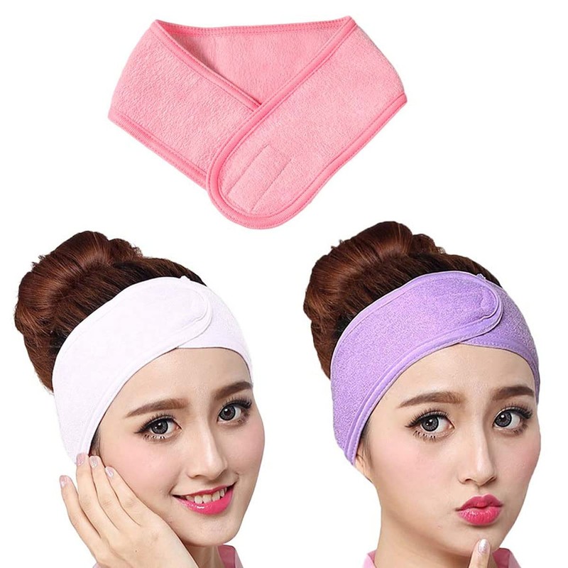 Diadema Suave Con Velcro Lavable Para Spa Maquillaje Diadema para