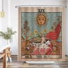 Ulticool Shower Curtain - Sun Nature Flowers Tarot Horoscope Vintage