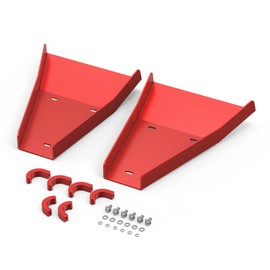 NICECNC A-Arm Skid Plates 6061-T6 Aluminum Compatible with Yamaha Raptor 700 YFM700 2013 2015-2024, Raptor 700 YFM700R 2006 2007 2008 2014, Heavy-Duty Suspension Protectors, Red CNC-Machined Guards