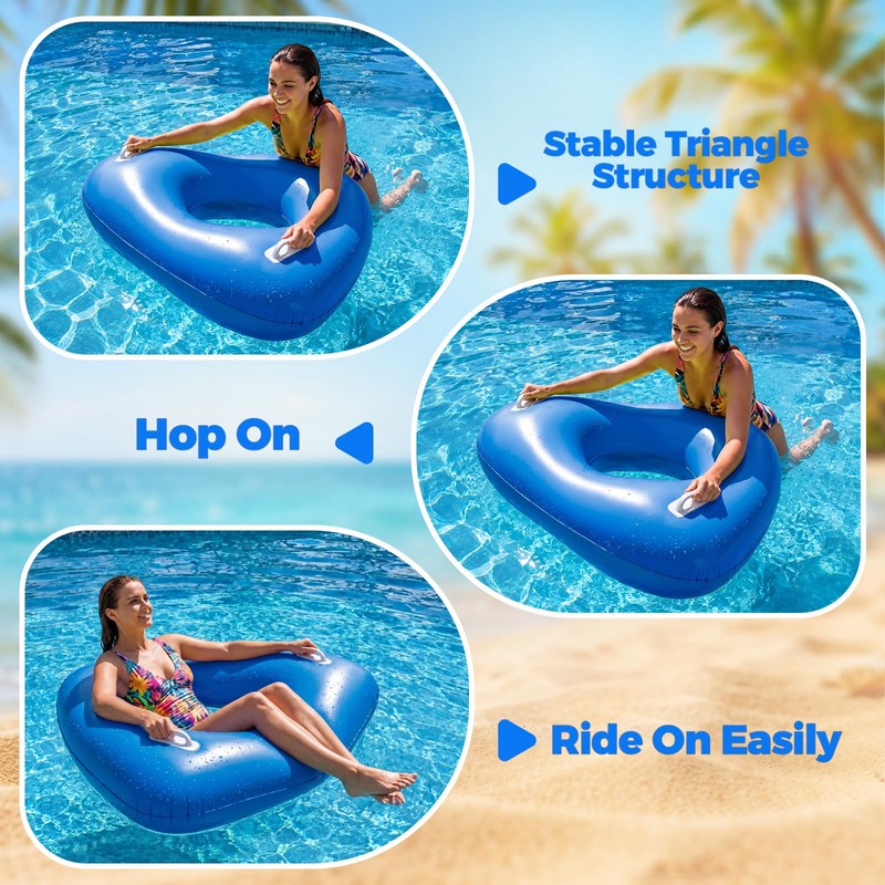 Relaxgiant 1 Pcs 44" Large Triangular Inflatable Pool Float Tube
