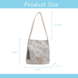 CCAIPU Shoulder Bags for Women- Shopping Bag Made of Corduroy, Shopping bag for women, fashionable, environmentally friendly shopping bag for fashionable shoppers (White)