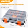 Kowsinde Double Side Tool Organizer, Hardware Storage Box, 34-Compartments Small
