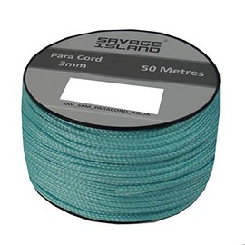 Savage Island 50m Reel Paracord Army Camping for Tent Basha Bivi Shelter Buidling Hammock Gardening Bushcraft (Aqua)