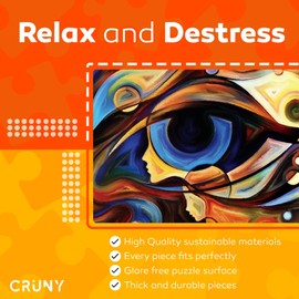 CRUNY 1000 Piece Jigsaw Puzzles for Adults: Eye Painting - A Challenging & Fun Jigsaw Puzzles for Adults 1000 Pieces, Perfect On a Jigsaw Board for 1000 Pieces - Jigsaw Puzzle for Adults, 50x70cm