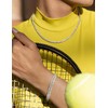 CASSIECA Chain Women's Silver/Gold Tennis Necklace Zirconia Necklace Adjustable Stackable