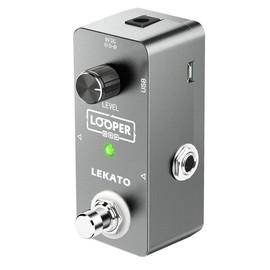 LEKATO Looper Pedal, Guitar Effect Pedal Set with Single Loop 5 minuts,3 Loops 18 Minutes, 9 Loops 30 minutes, Record Time, SYNC & Tuner Function - Color: Single Loop Without Power Adapter