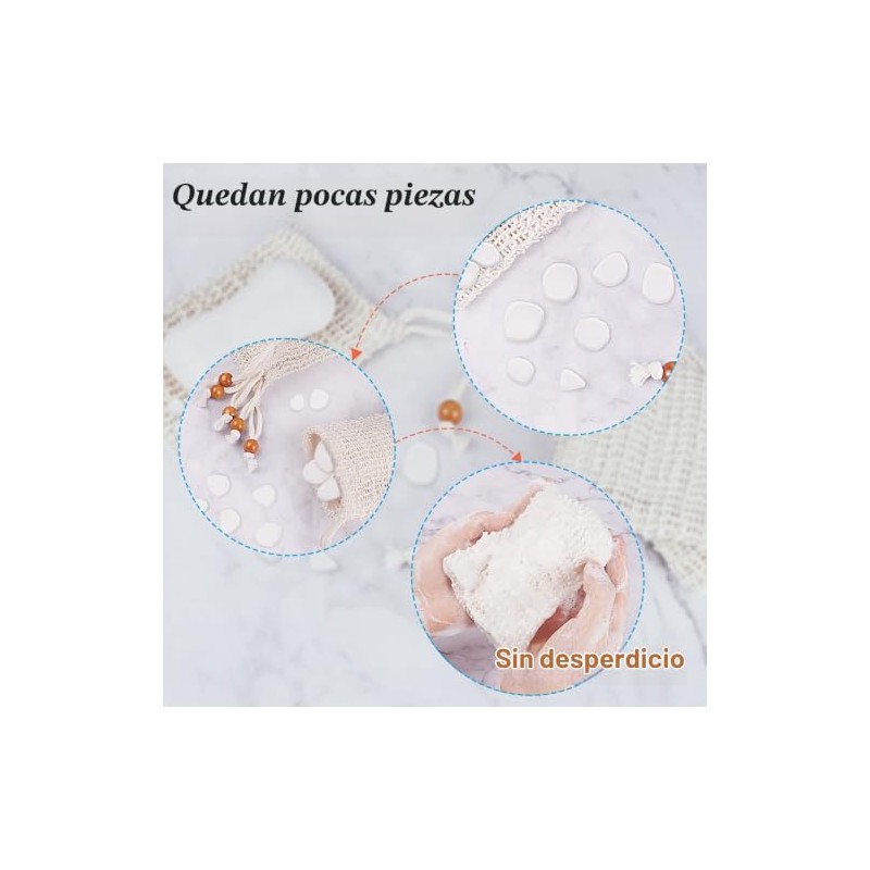 50 soap bags mesh exfoliating, 100% natural sisal soap pouch,