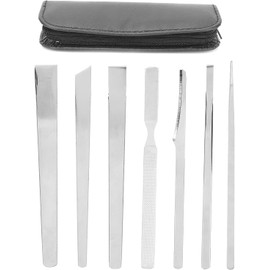 Juego de 13 Cuchillos de Pedicura para el Hogar, Cuchillo de Uñas Encarnadas de Acero Inoxidable para el Hogar, Juego de Herramientas de Pedicura para Eliminación de Callos de Piel Muerta, Raspador de