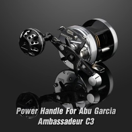 GOMEXUS Power Handle Compatible for Abu Garcia Ambassadeur C3/C4/S/SX 5000-6600 Round Fishing Reel Catfishing Handle
