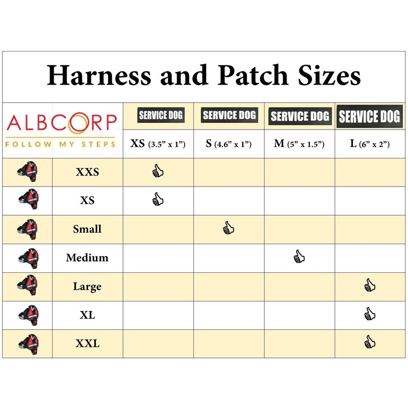 ALBCORP Reflective Service Dog Patch with Hook Backing for Service