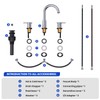 Bathroom Faucets for 3 Hole Sinks, Hurran 8 Inch Chrome