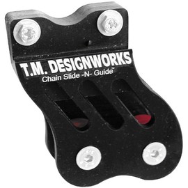 TM Designworks ATV Chain Guide With Dual Rollers Black