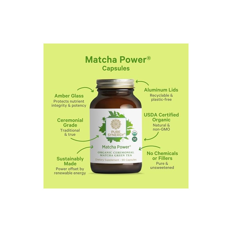 PURE SYNERGY Matcha Power - Organic Matcha Green Tea Capsules