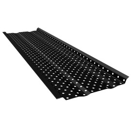 E-Z-Flow Perforated Black Aluminum Gutter Guards (for 6" Gutter) - Covers 39.25 feet