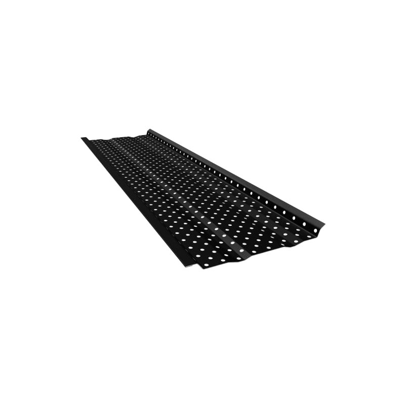 E-Z-Flow Perforated Black Aluminum Gutter Guards (for 6" Gutter) -