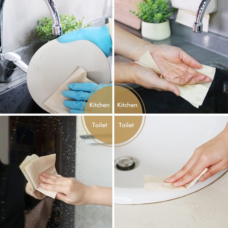 DrDirt Bamboo Multifold Paper Towels - Five-Fold Design, Sustainable, Soft