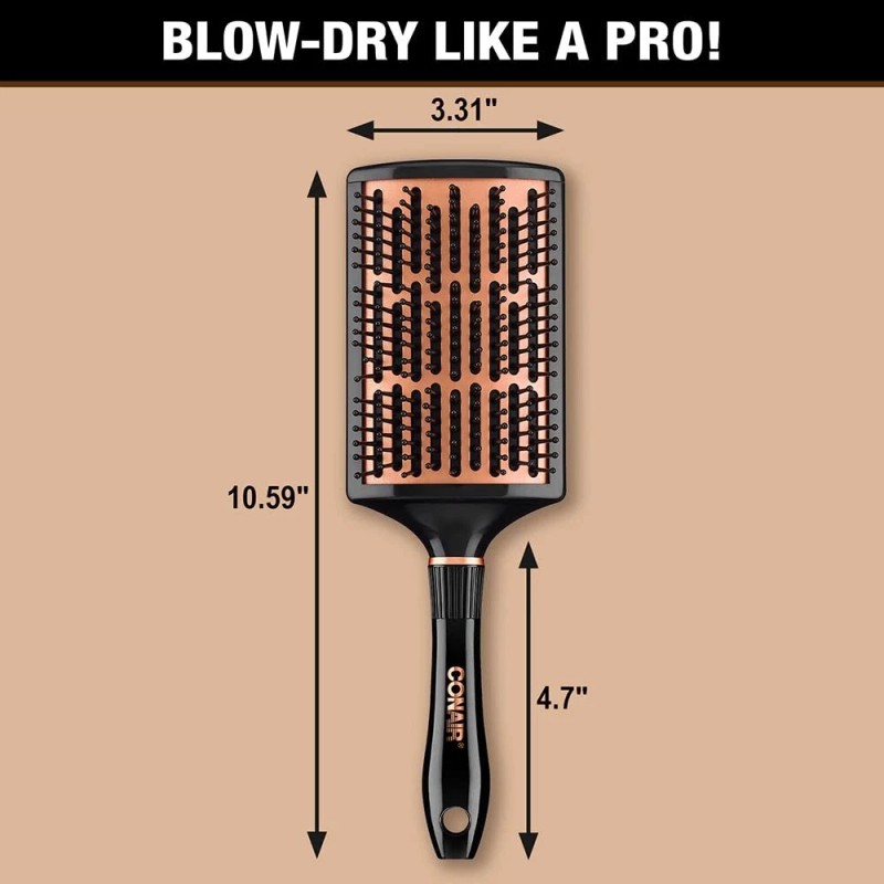 Conair Quick Blow Dry Pro Curved Paddle Brush for Fast