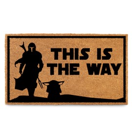 MAINEVENT This is The Way Door Mat 30x17 Inch, S Wars Doormat Outdoor Coir w/Non-Slip PVC Backing, Welcome Mat Geek Decor Nerd Gift