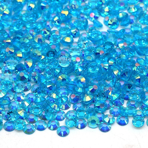 MajorCrafts 2000pcs 4mm ss16 Transparent AB Flat Back Round 14