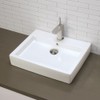 DECOLAV 1444-CWH Tallia Rectangular Above-Counter Ceramic Bathroom sink, 22.25 X