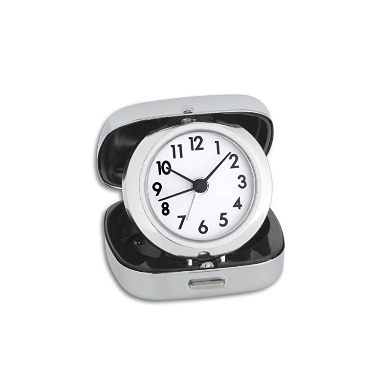 TFA Dostmann 60.1012 Analogue Alarm Metal Box for Travel, Folding