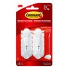 Command Wire Hooks, Medium, White, 2 Hooks 4 Medium Strips