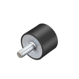uxcell M10 Thread Rubber Mounts,Vibration Isolators,Cylindrical Shock Absorber with Studs 40 x 30mm