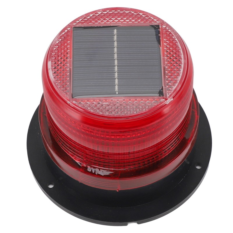 Solar Beacon Light Caution Light 8 LED Dusk to Dawn