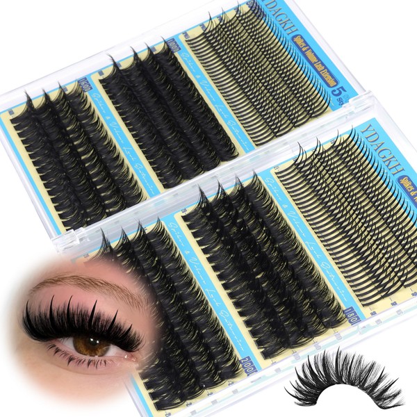 Lash Clusters 100D+160D+180D+200D Spikes Lash Individuals Manga Eyelash Clusters Long