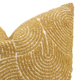 TWIZEL Throw Pillow Covers 12X20 Set of 2, Boho Farmhouse Cushion Cover, Cozy Soft Accent Pillowcase for Couch Sofa Bed Living Room Yellow