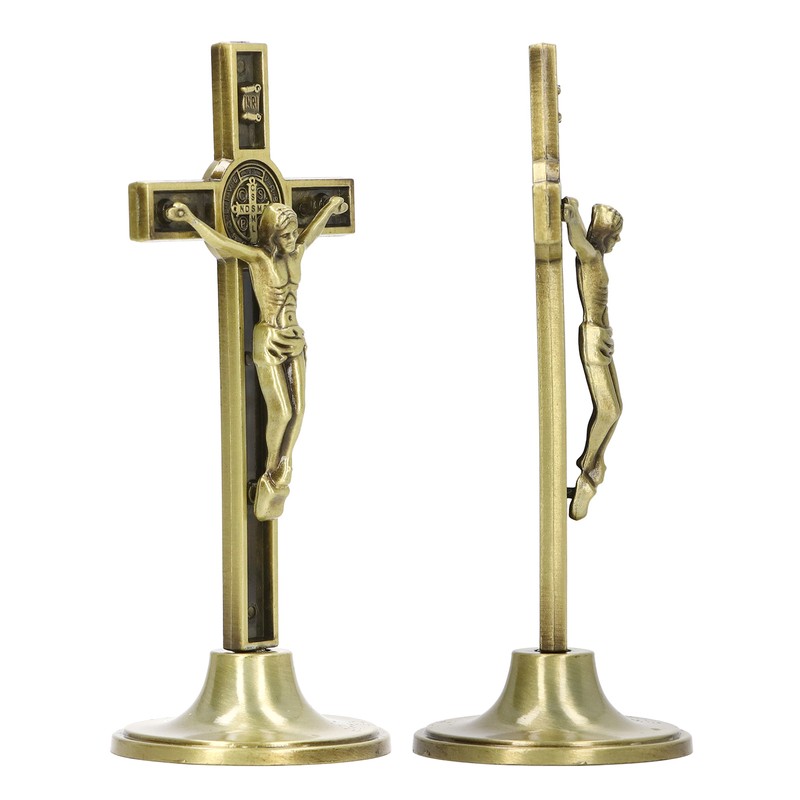 Catholic Cross Hand Made Zinc Alloy Metal Vertical Catholic Crucifix