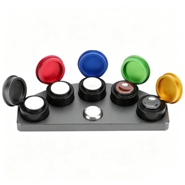 Watch Oiler Kit, 5 Color-Coded Empty Metal Oil Cups with Fitted Covers