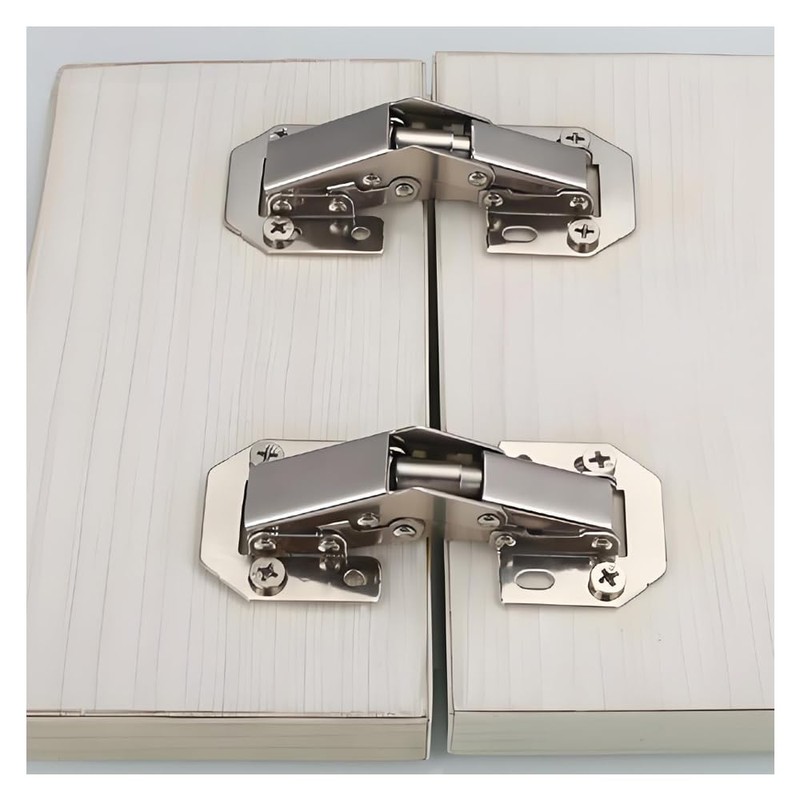 2 Pieces Hidden Hinges Soft Close Surface Mount Kitchen Cabinet
