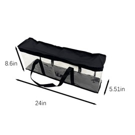 WYDDDARY Large Capacity Organiser Storage Bag CD Storage Bag PVC Transparent Waterproof Material Organiser for Books, CDs, Documents