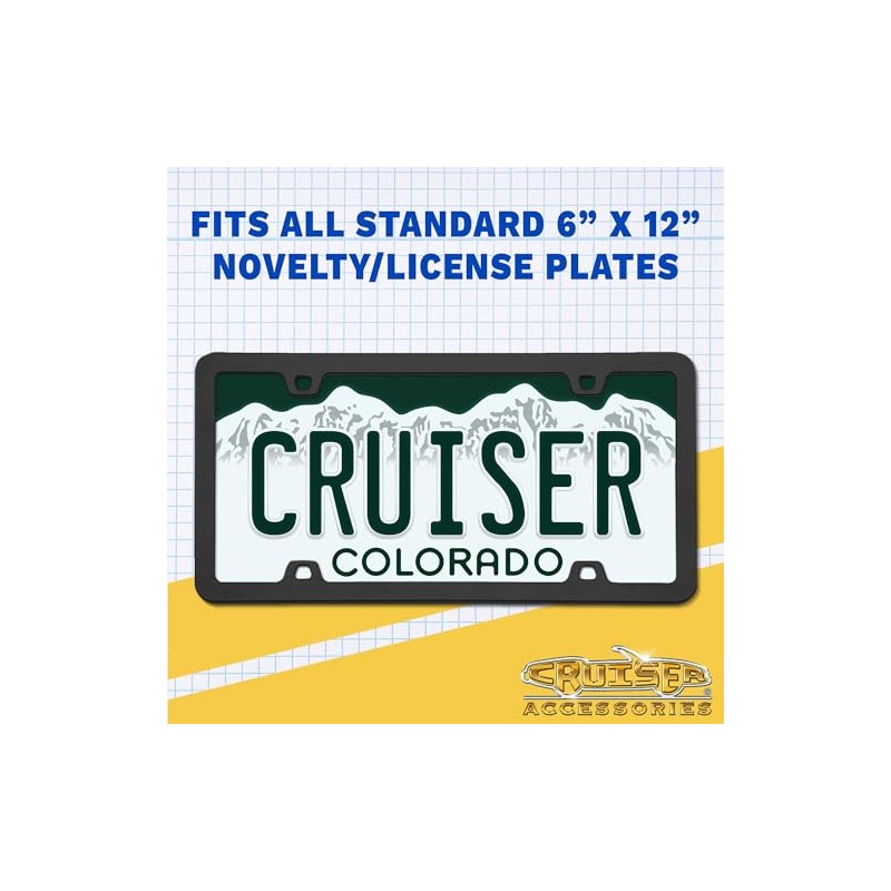 Cruiser Accessories 79150 Placa de Montaje, Negro, 1 Soporte