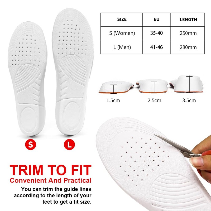 XINIFOOT Height Increase Insoles for Men & Women – 3.5cm