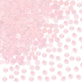 TOAOB 100 Pieces 6 mm Natural Gemstone Beads Rose Quartz Round Loose Beads with Hole for Jewellery Crafts Threading DIY Bracelet Necklaces Jewellery Making