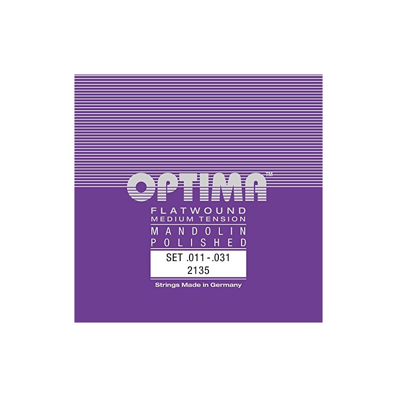 Optima 2134 Mandolin FLATWOUND Strings medium, Loop End g-4 (Pair)