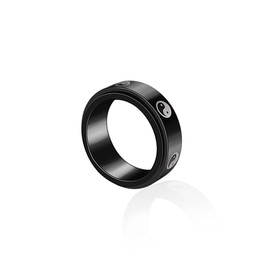 COLORFUL BLING Stainless Steel Tai Chi Yin Yang Bagua Balance Ring Rotating Spinner Band Ring Anti Anxiety Cool Stress Relieveing Fidget Rings for Men Women-10