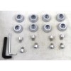 Ballistic Jester 814 Silver Trim Bolt/Cone Washer 8 PCS Kit
