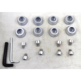 Ballistic Jester 814 Silver Trim Bolt/Cone Washer 8 PCS Kit With Hardware