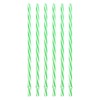 Sunshine Mason Co. Plastic Reusable Drinking Straws 6 Pieces, Green