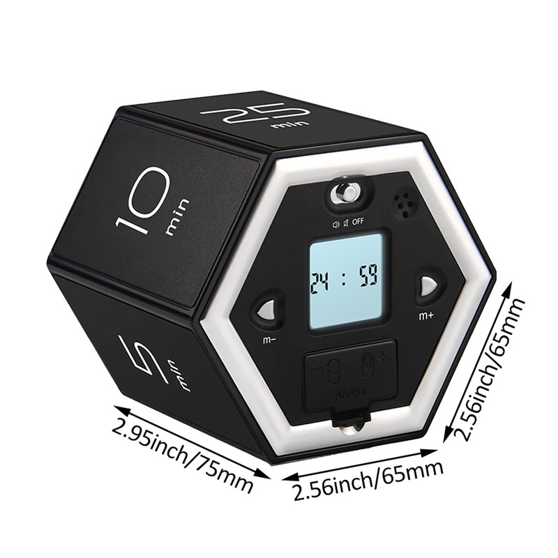 Hexagon Digital Clock Timer Magnetic Cubes Timer Kitchen Hexagon Flip
