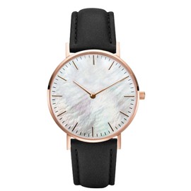 Clastyle Women's Watch Minimalist Ultra Thin Watch for Women Fashion with Leather Strap Watch Gift, black, Bracelet