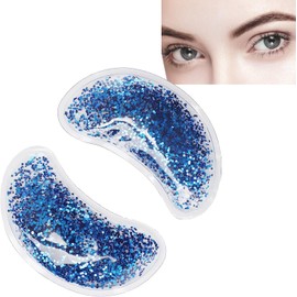 Mascarilla de Gel para Ojos, Bolsa de Hielo en Gel para Ojos que Alivia la Fatiga Ojeras, Almohadilla Reutilizable para Enfriar los Ojos(azul)