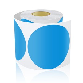 Round Stickers Blue 90 mm Circle Labels Colour Coding Dot Vinyl Floor Sticker Waterproof Removable Roll of 200