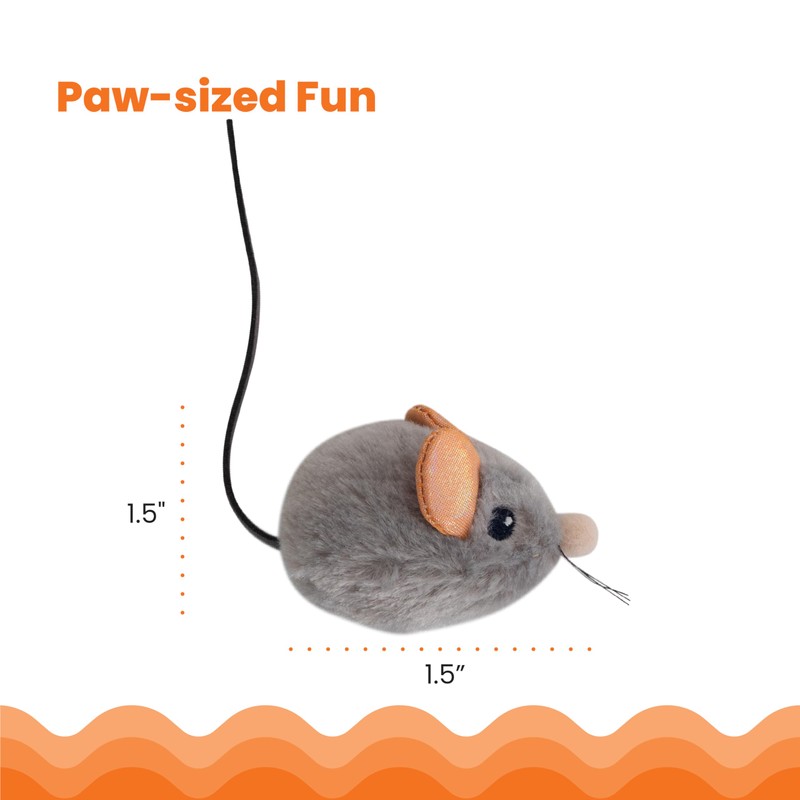 Catstages Squeak Squeak Mouse Cat Toy with Touch-Activated Sound &