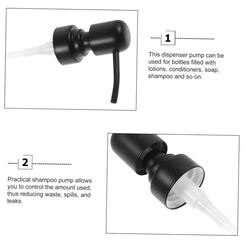Baluue 2pcs Lotion Pump for Jars Replacement Pump for Shampoo