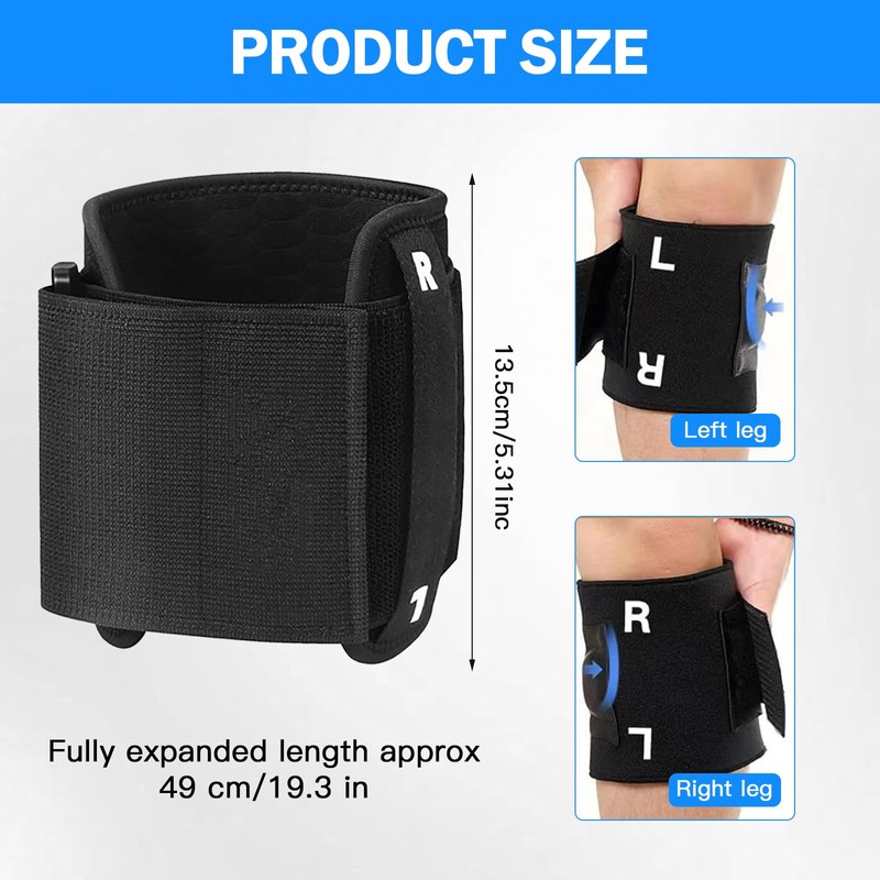 Bcuuozeeing Knee Bandage (Black-2 Pieces)